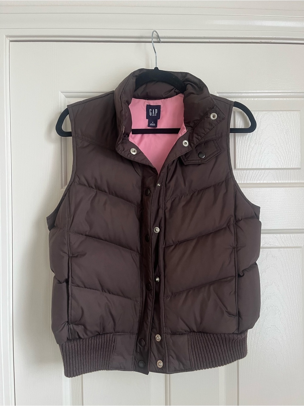 GAP Brown and Pink Down Puffer Vest
